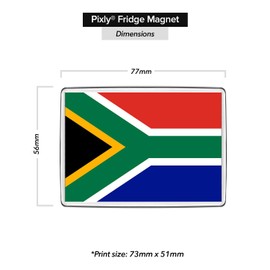 Pixly® South Africa Flag Fridge Magnet Large Jumbo Size African Keepsake Country Souvenir Novelty Refrigerator Magnets Gift