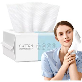 Toallas para limpiar la cara Toalla facial súper Toallitas secas grandes - Toallas faciales limpias, s y extragruesas, toallitas desmaquillantes, pañuelos faciales sin pelusa para pieles sensibles