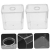 MAGICLULU 2pcs Transparent Stackable Cotton Swab Organizing Case Bathroom Storage
