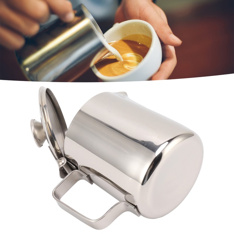 Stainless Steel Milk Frothing Pitcher Cappuccino Pitcher Coffee Foam Container