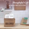 feasteery Recipe Box,100 Recipe Cards with Dividers,100 Card Protectors,Rustic Wood