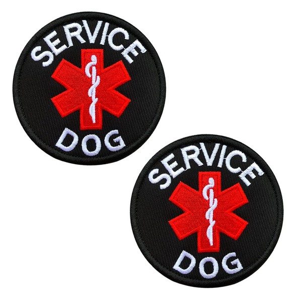 2 PCS EMT Service Dog Patches Therapy Dog Patches Dog