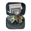 100% S3 SUNGLASSES - POLISHED TRANSLUCENT CLEAR (HIPER BLUE MIRROR