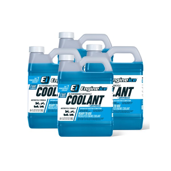 Engine Ice Off-Road High-Performance Motorcycle Coolant and Antifreeze, 4 Pack