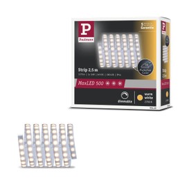 Paulmann 70549 LED Stripe MaxLED 500 Warm White 2.5 m 15 W 1375 lm 2700 K IP44 Dimmable Light Strip Silver Plastic