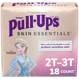 Pull-Ups Girls' Skin Essentials Potty Training Pants, Training Underwear, 2T-3T (16-34 lbs), 18 Ct