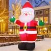 GOOSH 5 FT Christmas Inflatables Santa Claus Outdoor Decorations Blow