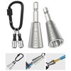 Katerk 2 pcs Wire Twister Tool for Drill with Silver