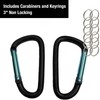 12 Pack - 3" Aluminum Carabiner D Shape Buckle Pack,