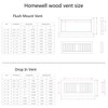 Homewell 2 Pcs Pack Red Oak Wood Floor Register, Flush