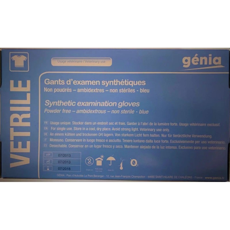 Vetrile Guantes De Examen Sintéticos, Sin Polvo, No Estériles C
