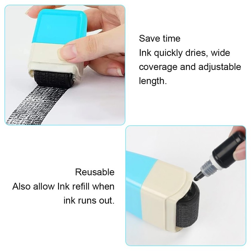 Word Tape Rolling Stamp, Data Protection Rolling Stamp, Camouflage Identity