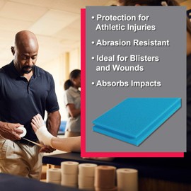 Cramer High & Low Density Foam, Custom Padding for Cast Covers, Building Insoles, Orthotics, Hip Pointer Protection, Thigh & Shin Bruises for Floor Injuries, Foam Pads for Falling & Diving