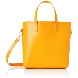 Route 2693 Mini Synthetic Leather Shoulder Tote Bag LT. Square. Light-tote-A, yellow (mustard)
