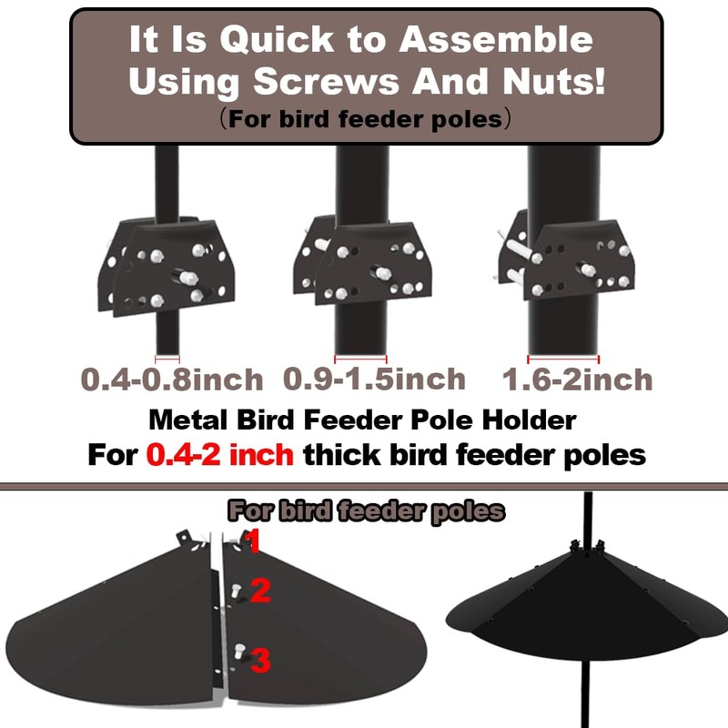 Pirateant 24 Inch Metal Squirrel Baffle,Adjustable Opening Size, for Up