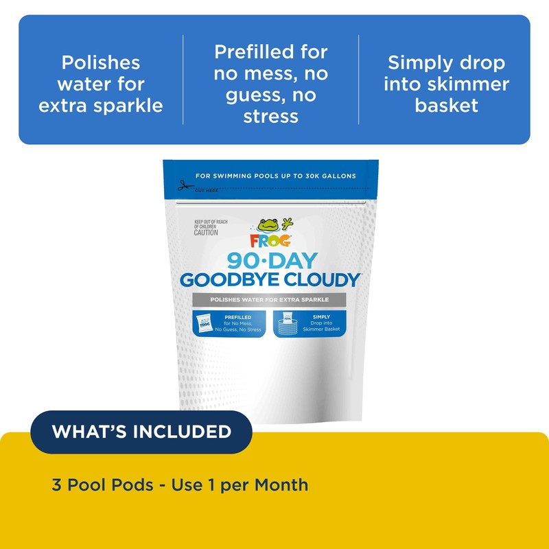 FROG 90-Day Goodbye Cloudy - Dry Formula Prevents Cloudy Water