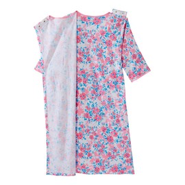 Silvert's Adaptive Clothing & Footwear Open Back Night Gown for Ladies - Assisted Dressing Hospital Gown - Cherry Blossom 3XL