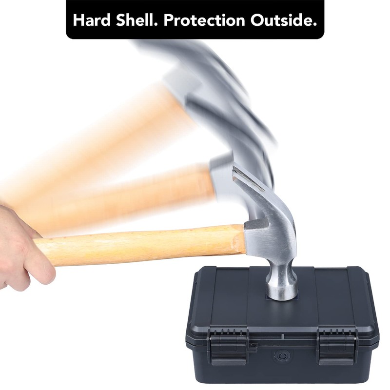 Lykus HC-1820 Mini Hard Case Dry Box with Foam Insert,