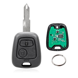 2 Button Car Key Remote Control for Peugeot 106 206 107 207 306 307 406 407 Partner Citroen C1 C2 C3 (433 MHz ID46 Chip) (NE73 Blank)