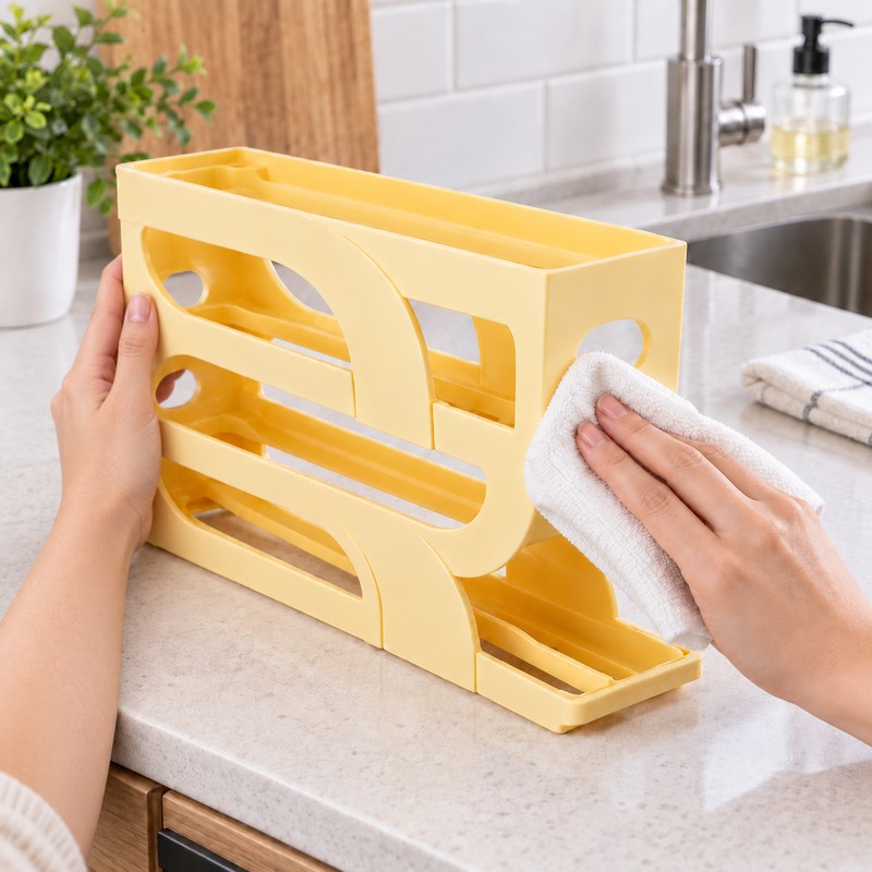 Automatic Egg Roller Storage Box for Refrigerator Organization – Space-Saving
