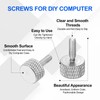 sourcing map M3x10mm Knurled Thumb Screw, 10 Pcs Aluminum Alloy