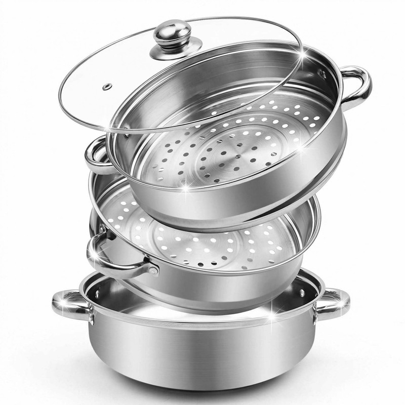 AuFranc® 5 Quart Steamer for Cooking - Stainless Steel Steam