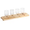 American Vintage Wood and Glass Beer Tasting Set