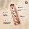 CopperStudio Honeycomb Copper Water Bottle- 1 litre/34 oz, Pure Copper