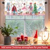Casuru Christmas Kitchen Curtains Valances for Windows Pink Nutcrackers Curtain
