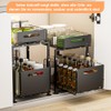 Dreamhigh Kitchen Cabinet Organiser, Extendable, Base Cabinet Organiser with Double