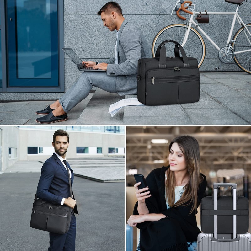 Laptop Bag 17 Inch Waterproof Briefcase for Men Large Laptop