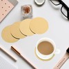 Coasters Set of 6 With Holder Silver - Gold Stainless
