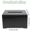 Hoeryinxa Acrylic Donation Boxs, Clear Donation Box with Lock, Black