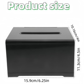 Hoeryinxa Acrylic Donation Boxs, Clear Donation Box with Lock, Black Ballot Boxs with Sign Holder, Suggestion for Fundraising for Plastic Suggestion Box Storage Container 6.1" x 4.3" x 3.8"