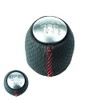 DoLED Leather Gear Knob Gear Lever + Cap Red Stitching