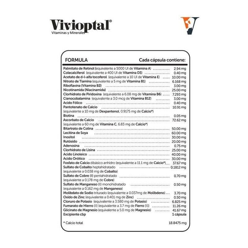 VIVIOPTAL 105 CAPSULES MULTIVITAMIN & MULTI-MINERAL GERMAN FORMULA 🇩🇪