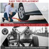 Portable Tire Jack Tool with Roller Plate, Tire Lifting Tool