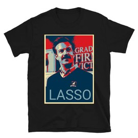 Ted Lasso Shirt Men's Women Shirts Classic Round Necks Short Sleeves Tee Black L