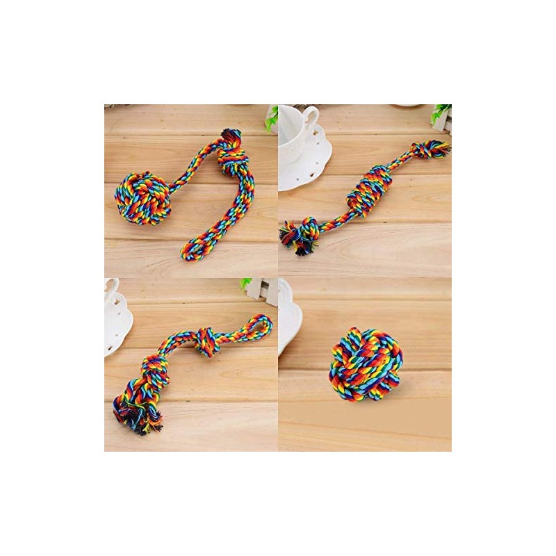 ERKOON Juego de Juguetes de Cuerda para Perros, Pelota de