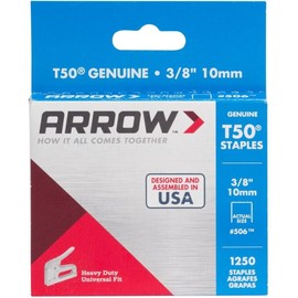 Arrow Fastener T50 Heavy Duty Staples, 3/8"
