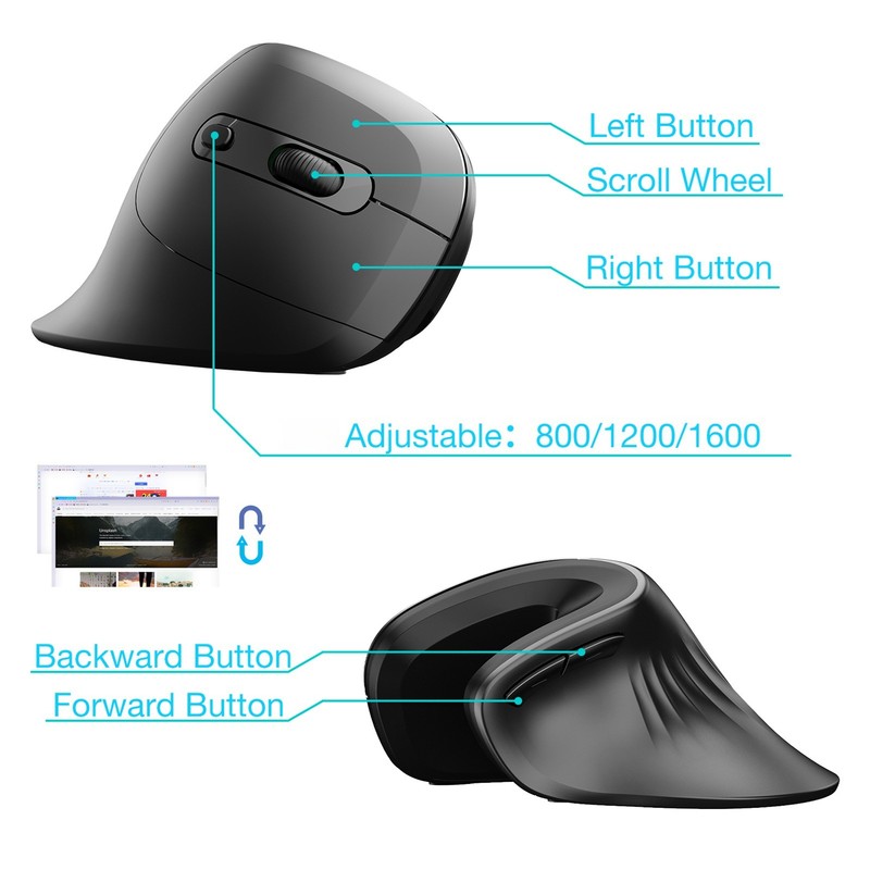Wired vertical mouse ergonomics vertical mouse office game mouse 3