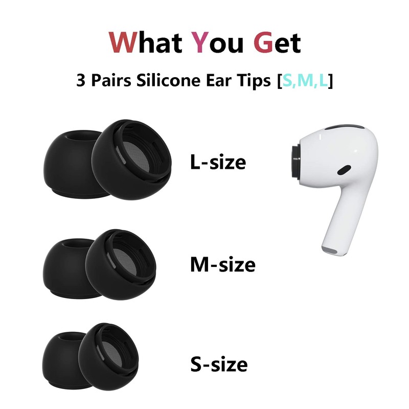 Acediar Replacement Ear Tips Compatible with AirPods Pro1,2 [3 Pairs],