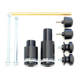 OES Accessories Brand Carbon Frame Sliders Swingarm Spools Fork Sliders compatibility for 2017 2018 2019 2020 2021 2022 2023 2024 2025 Kawasaki Z650 (White)