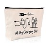 Charging Cable Organizer Bag, All My Charging Stuff Travel Pouch,