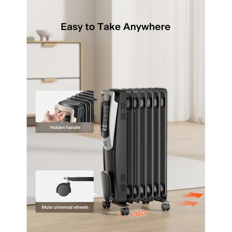 PELONIS Radiator Heater for indoor use Large Room with Remote,