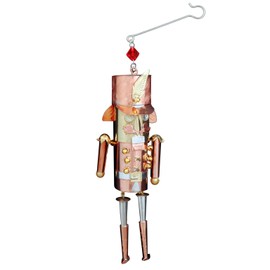 Pilgrim Imports Bronze Nickel and Copper Hanging Ornament Handmade Fair Trade- Rockefeller Nutcracker