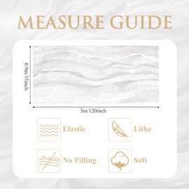 Xiomot Table Runner Cheesecloth 10FT Ivory Boho Gauze Cheese Cloth Rustic Sheer Table Runners for Wedding Bridal Baby Shower Party Decoration