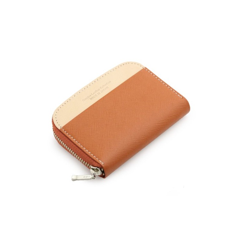 Avies Genuine Leather Round Zipper Coin Purse, Prism, Made in