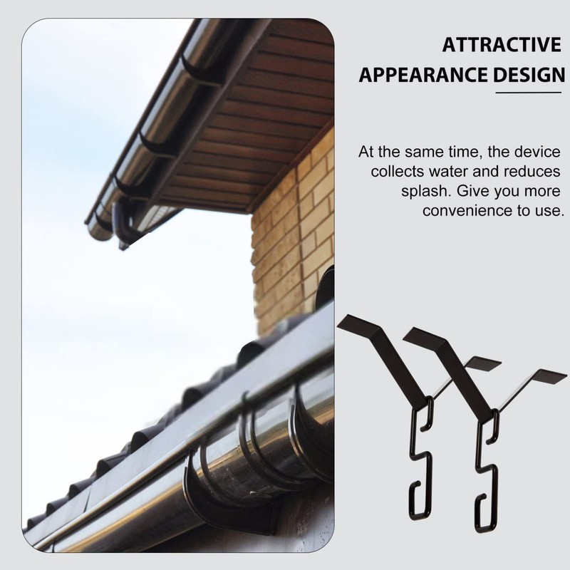 Angoily Pack of 2 rain chain adapter hooks for gutters,