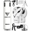 ASBRAVO Punching Bag for Adults, 4ft PU Heavy Boxing Bag